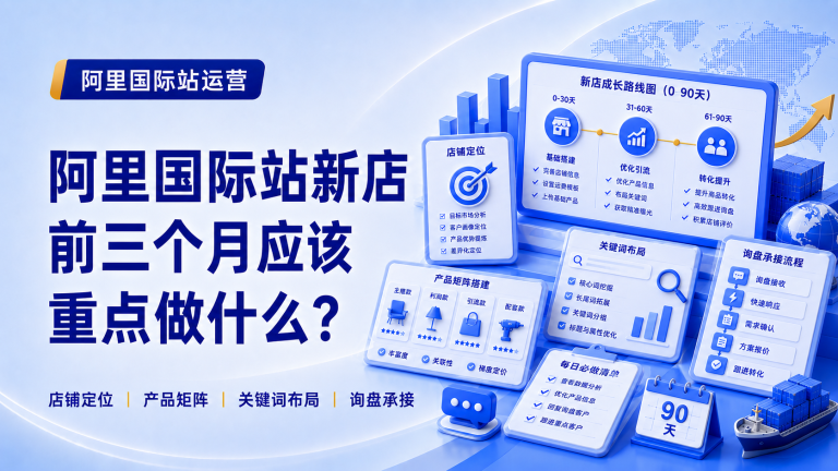 阿里国际站新店前三个月应该重点做什么？