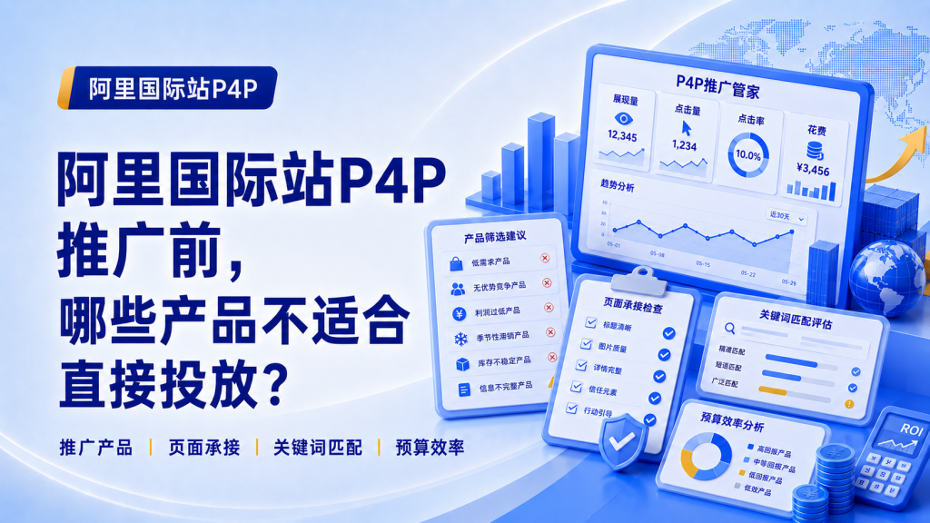 阿里国际站P4P推广前,哪些产品不适合直接投放?