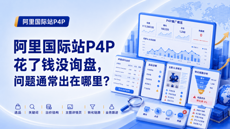 阿里国际站P4P花了钱没询盘，问题通常出在哪里？