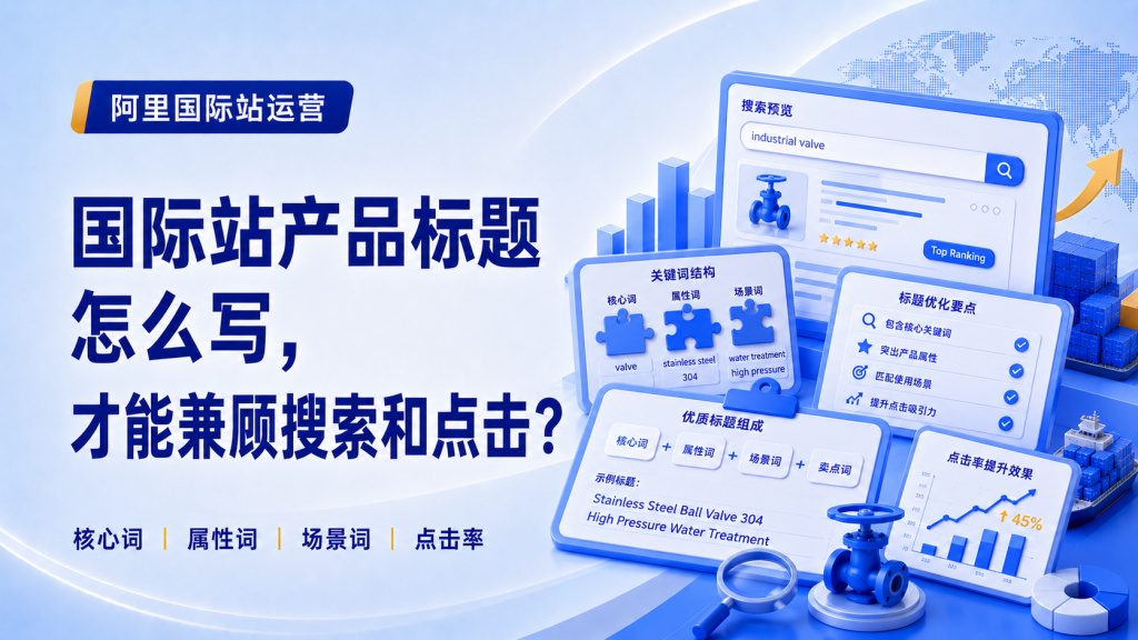 国际站产品标题怎么写,才能兼顾搜索和点击?