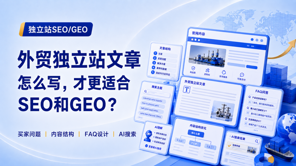 外贸独立站文章怎么写,才更适合SEO和GEO?