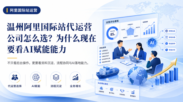 温州阿里国际站代运营公司怎么选？为什么现在要看AI赋能能力