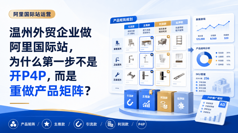 温州外贸企业做阿里国际站，为什么第一步不是开P4P，而是重做产品矩阵？